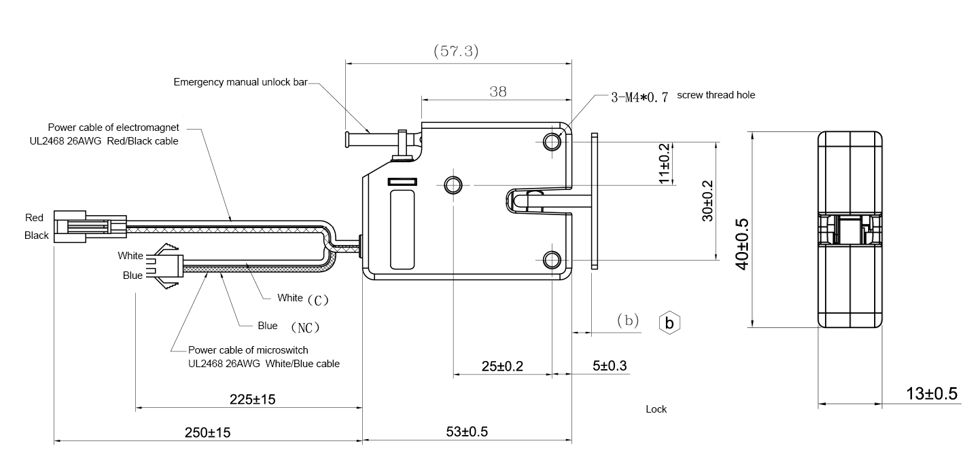solenoid lock drawing
