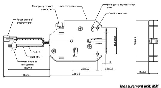 solenoid lock drawing